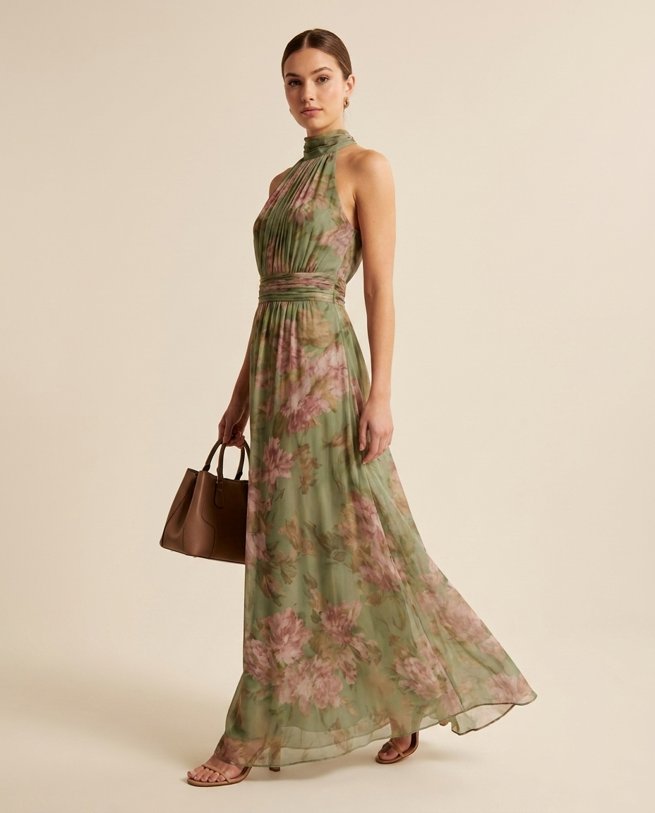 Lena | Elegantes Sommerkleid Mit Neckholder