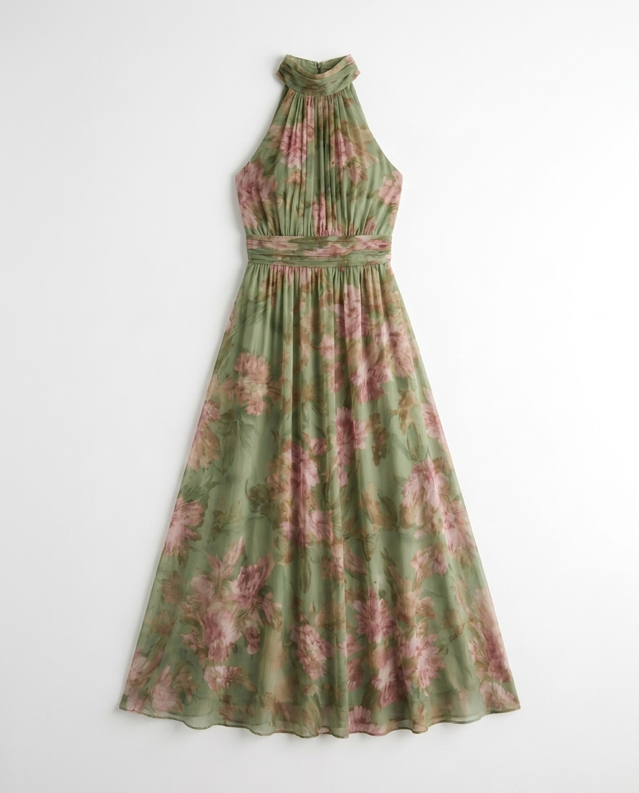 Lena | Elegantes Sommerkleid Mit Neckholder